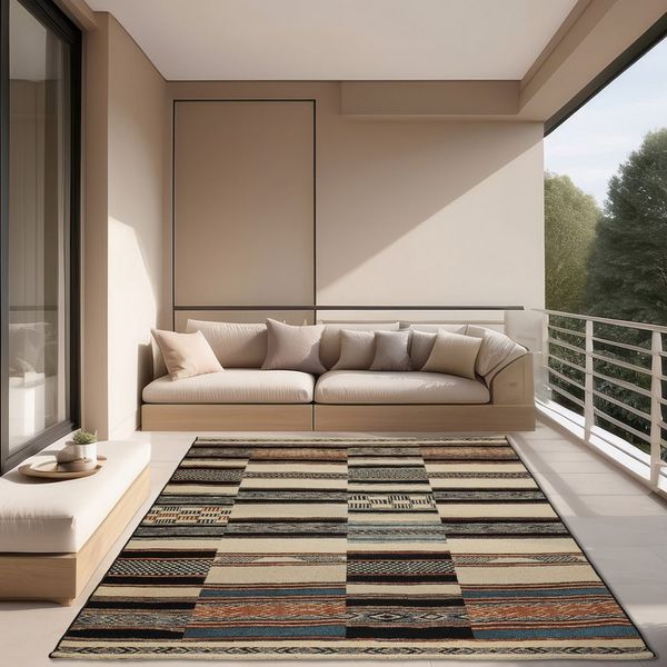 Gino Falcone Teppich Outdoor-Africa 41, rechteckig, Höhe: 5 mm, Flachgewebe, In- und Outdoor geeignet, Wohnzimmer