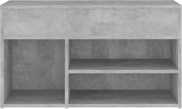 vidaXL Schuhbank Betongrau 80x30x45 cm Holzwerkstoff 808751 Bild 4