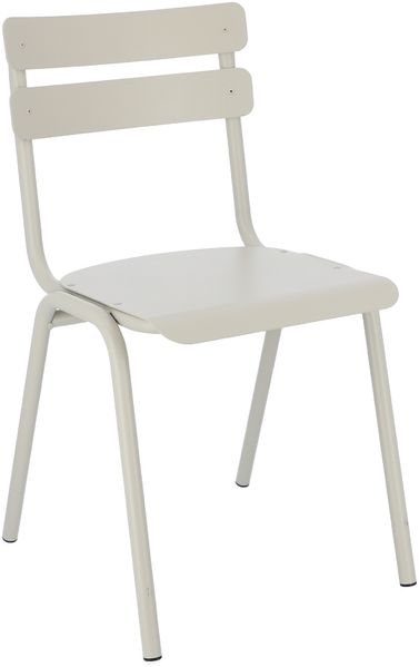 Stuhl One aus Aluminium, stapelbar, Retro Chic, Sand – leicht, wetterfest für Outdoor