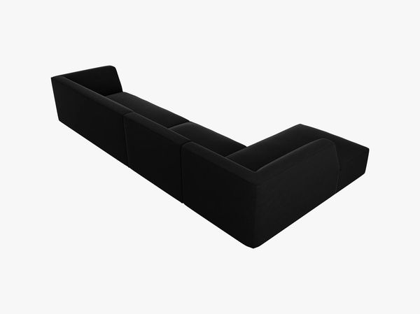 Micadoni Ecksofa Ruby 5-Sitzer Links Samt Salvador Schwarz Bild 5