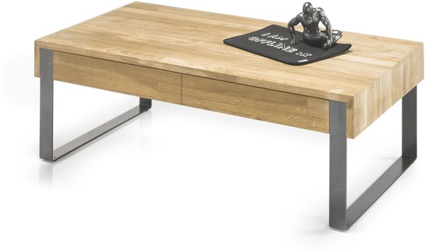 Couchtisch >Calgary< in Eiche, anthrazit - 110x41x60 (BxHxT)