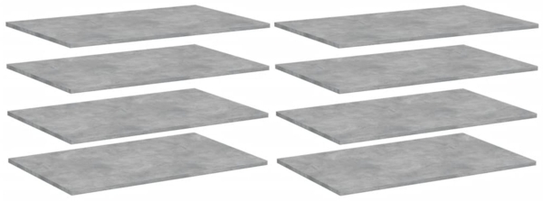 vidaXL Bücherregal-Bretter 8 Stk. Betongrau 80x50x1,5 cm Holzwerkstoff 805355