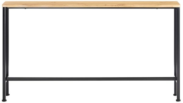 SoBuy FSB19-E Konsolentisch Flur, Metall, Pulverbeschichtung, Helle Eiche, 120 x 65 x 20 cm