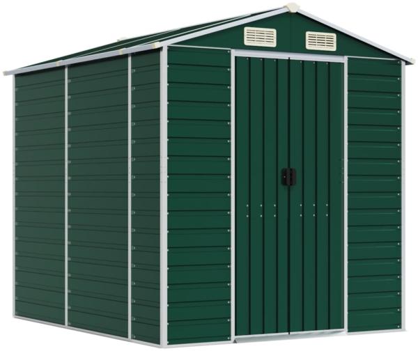 vidaXL Gartenhaus Grün 191 x 215 x 198 cm Verzinkter Stahl 3188232