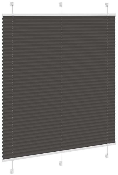 vidaXL Plissee Schwarz 115x100 cm Stoffbreite 114,4 cm Polyester 4015129 Bild 3