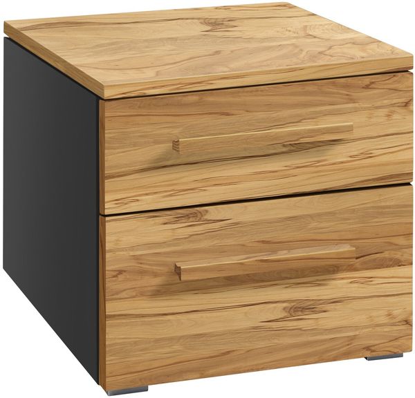 Accessoires Nachttische braun Wildbuche Massivholz 50cm x 45cm x 41cm