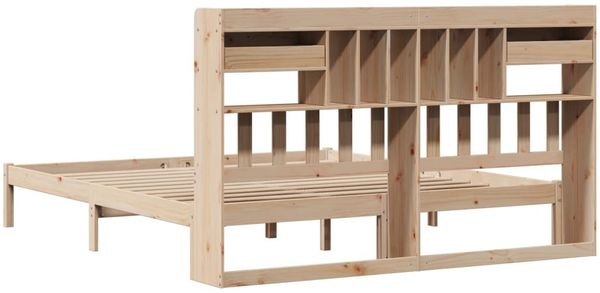 vidaXL Massivholzbett mit Regal ohne Matratze 180x200 cm Kiefernholz 3321632 Bild 8