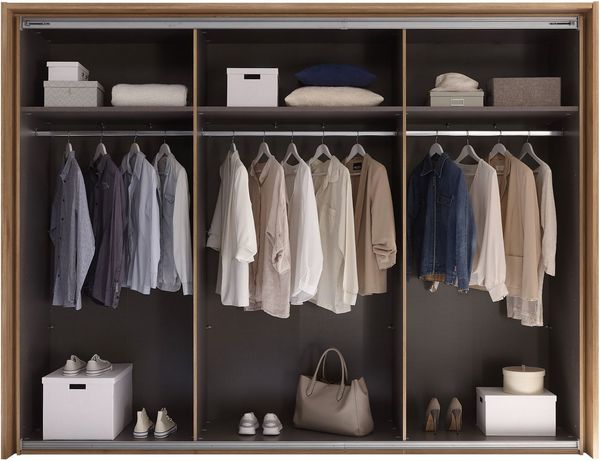 Pol-Power Schwebetürenschrank LEVIS - Schlafzimmer Schwebetürenschrank in Mauvella Eiche Bild 4