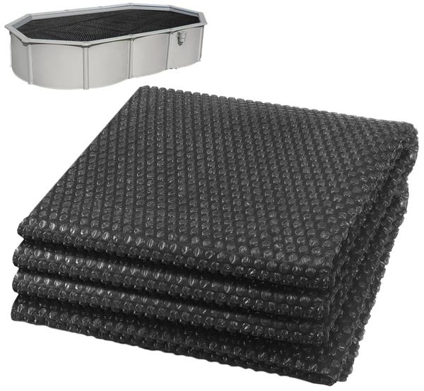 VOUNOT Pool Solarabdeckplane Rechteckig 800x400 cm, Premium Pool Solarplane Stärke 120 µm, Solarfolie Pool Zuschneidbar, Solarabdeckung Poolheizung Wassererwärmung Wärmeplane Schwarz