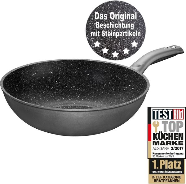 STONELINE Wok, Aluminium (1-tlg), Ø 30 cm, STONELINE®- Keramikbeschichtung, Induktion
