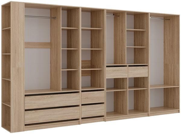 Kleiderschrank Elmo Sonoma 50x200 cm 5er Set Vicco