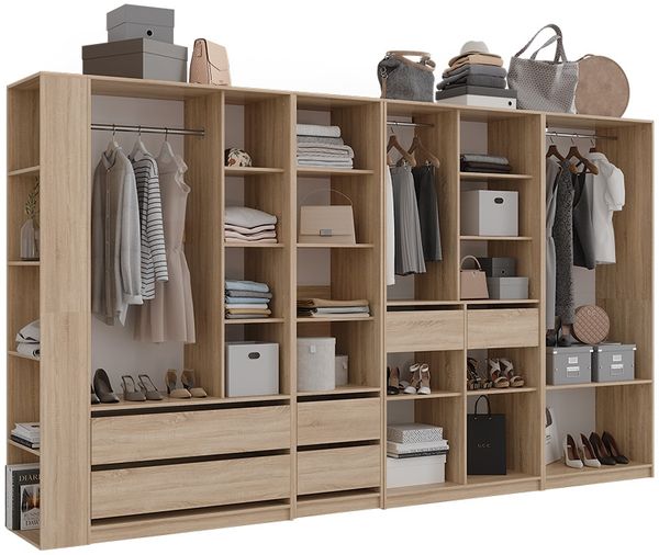 Kleiderschrank Elmo Sonoma 50 x 200 cm 5er Set Vicco Bild 6