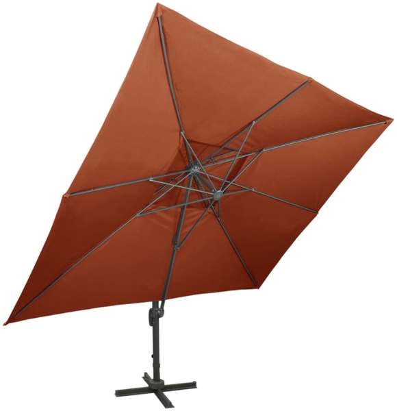 vidaXL Ampelschirm mit Lüftung 400x300 cm Terrakotta 312383