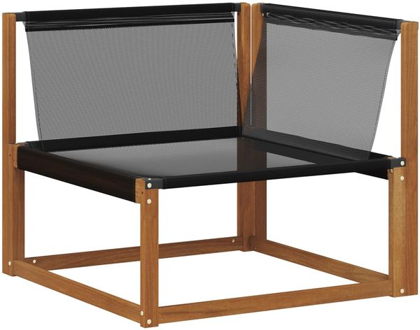 vidaXL Outdoor-Sofagarnitur mit Kissen 5 pcs Natürlich und Schwarz 3381420 Bild 6