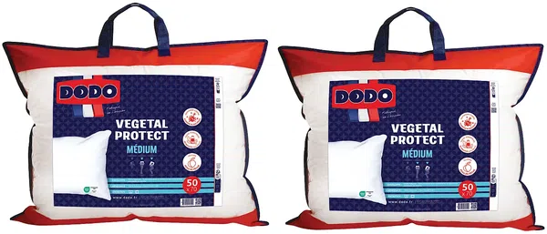 Vente-unique - Kopfkissen Stoff Weiß - B 50 cm x H 10 cm x L 70 cm
