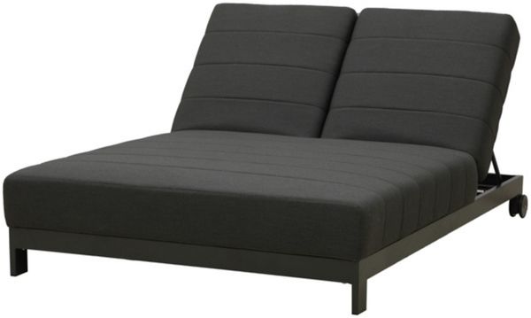 Beziers Loungeliege schwarz Sunbrella