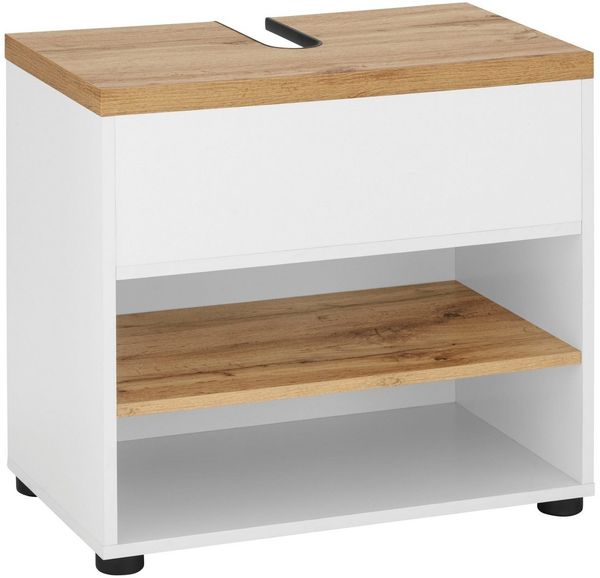 loft24 Waschbeckenunterschrank Robin Badezimmer Unterschrank, 1 Klapptür, Push-to-Open, Breite 60 cm