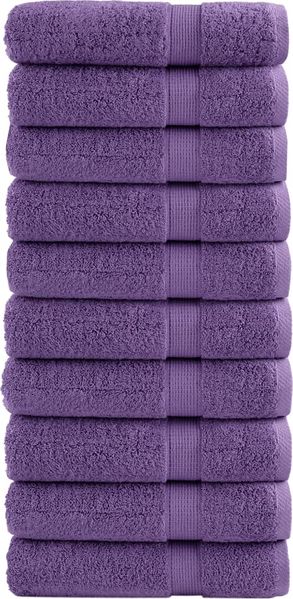 vidaXL Premium-Duschtücher SOLUND 10 Stk. Lila 70x140 cm 600 g/m² 137358