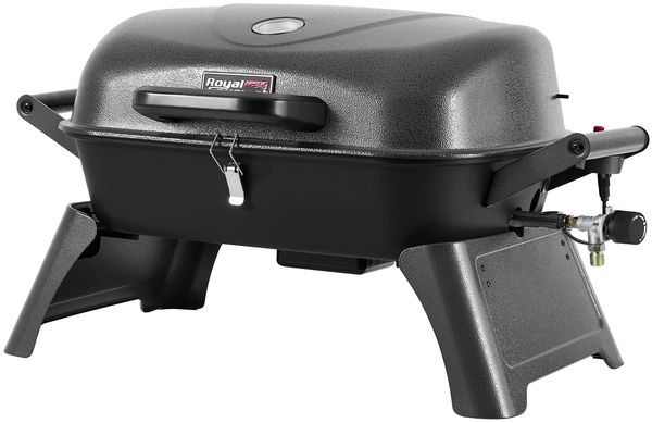 Royal Gourmet Gasgrill mit 3,5 kW, Tischgasgrill mit Griffen und Klappbaren Beinen, Tragbarer Campinggrill für Garten, Balkon
