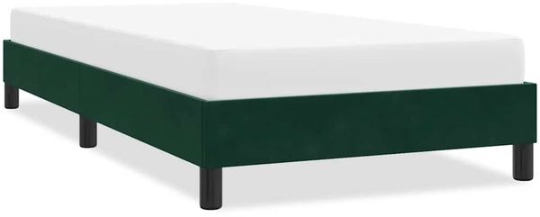 vidaXL Bettgestell ohne Matratze Dunkelgrün 90x220 cm Samt 4101388