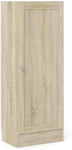 Dmora Bücherregal Amedee, Büroregal, Mobiler Buchhalter, Bücherbrett, 41x28 h107 cm, Eiche