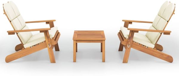 vidaXL 3-tlg. Garten-Lounge-Set Adirondack Massivholz Akazie 3152134 Bild 2
