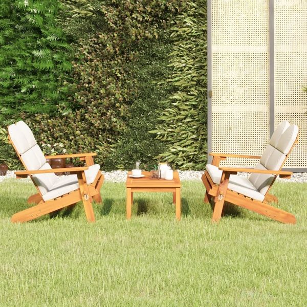 vidaXL 3-tlg. Garten-Lounge-Set Adirondack Massivholz Akazie 3152134