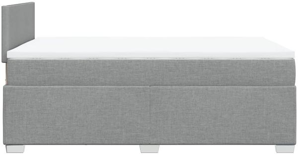 vidaXL Boxspringbett mit Matratze Hellgrau 120x190 cm Stoff 3285820 Bild 5