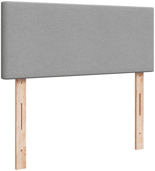 vidaXL Boxspringbett mit Matratze Hellgrau 120x190 cm Stoff 3285820 Bild 7