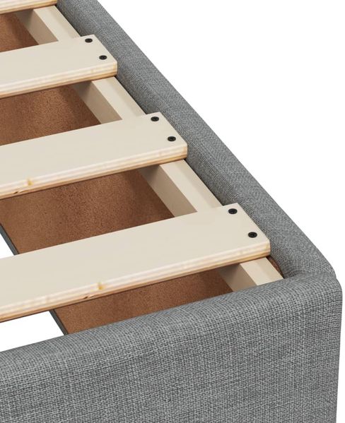 vidaXL Boxspringbett mit Matratze Hellgrau 120x190 cm Stoff 3285820 Bild 11