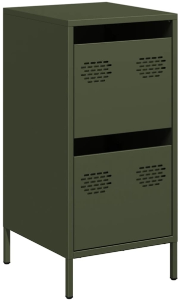 vidaXL Sideboard Olivgrün 35x39x73,5 cm Kaltgewalzter Stahl 851398