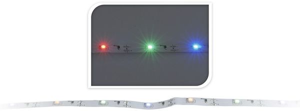 edelman LED-Streifen LED Stripe 100 cm – 300 cm - 3 Varianten – Batteriebetrieben & kürzbar