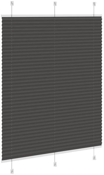 vidaXL Plissee Schwarz 105x100 cm Stoffbreite 104,4 cm Polyester 4015127 Bild 4
