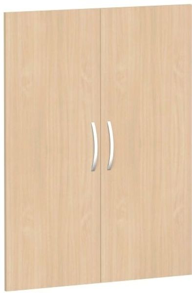 Flügeltürensatz für Korpusbreite 80cm, 3 Ordnerhöhen, Buche
