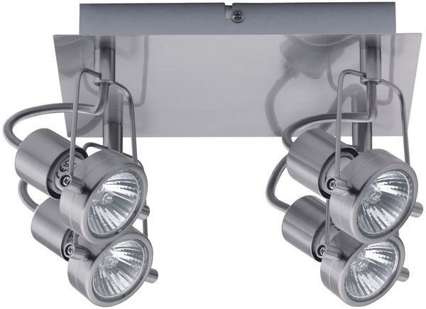 Paulmann Deckenleuchte Spotlight Rondell Techno II 4x40W GU10 Eisen gebürstet 230V Metall6361 Bild 3