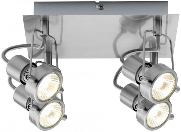 Paulmann Deckenleuchte Spotlight Rondell Techno II 4x40W GU10 Eisen gebürstet 230V Metall6361