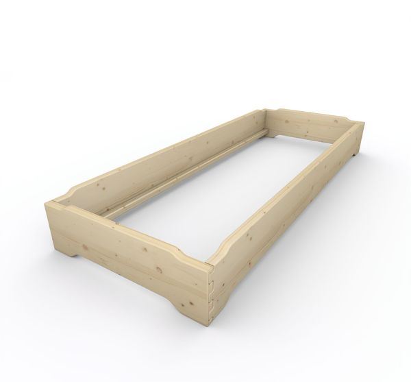 Stapelbett Holzbett (Fichte) "Gäste-Edi" 80 x 220cm 27cm Gästebett Jugendbett