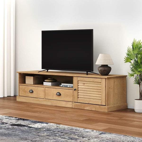 TV-Lowboard, TV-Schrank VIGO 156x40x40 cm Massivholz Kiefer