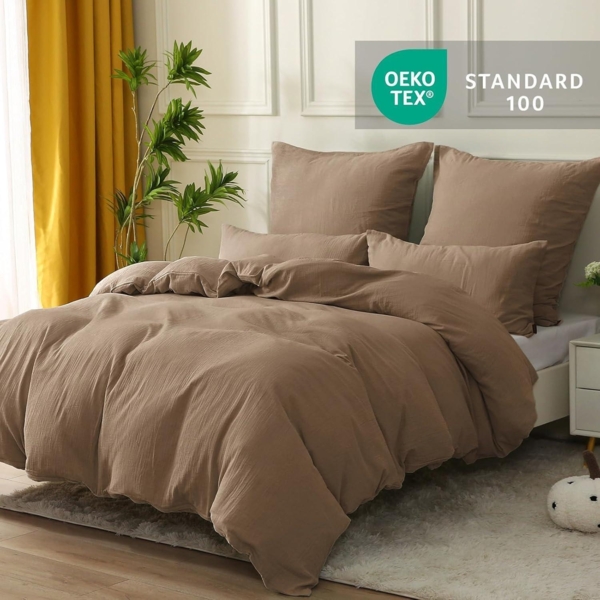 SOULFUL Doppelte Musselin Bettwäsche 135x200 Baumwolle Sets 1er Bettbezug Bild 5