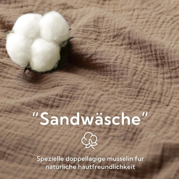 SOULFUL Doppelte Musselin Bettwäsche 135x200 Baumwolle Sets 1er Bettbezug Bild 3