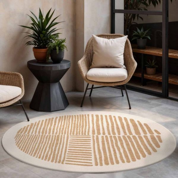 Ted Baker Teppich Bounds, Wendeteppich, rund, Höhe: 8 mm, Designteppich, Wetterfest, Pflegeleicht, Modern, Wohnzimmer, Terrasse