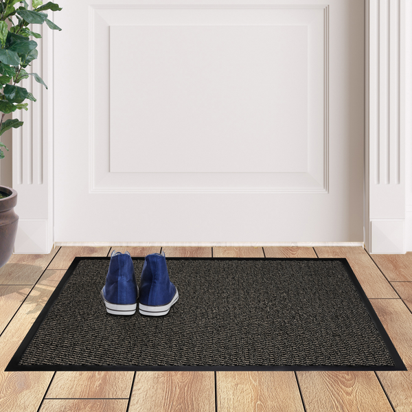 Furni24 Fußmatte - Beige-Schwarz, 120 x 180 cm
