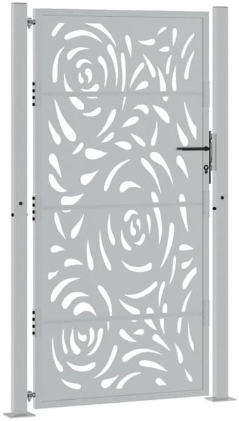 vidaXL Gartentor 100x175 cm Verwitterungsstahl Flammendesign 4100997 Bild 3
