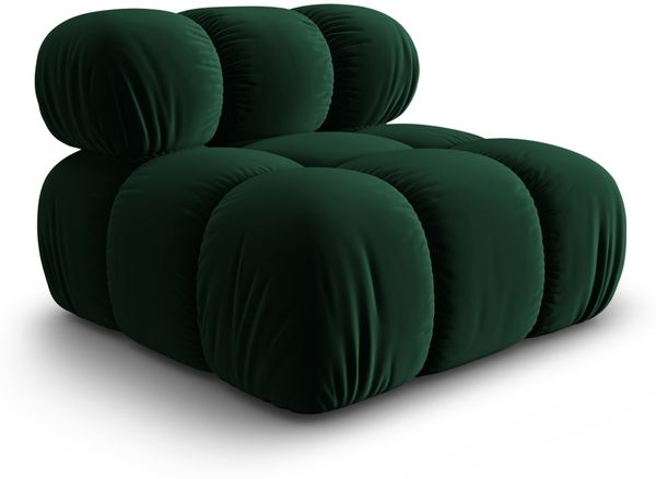 Micadoni Armloses Modul Bellis Samt Bluvel Flaschengrün Bild 2