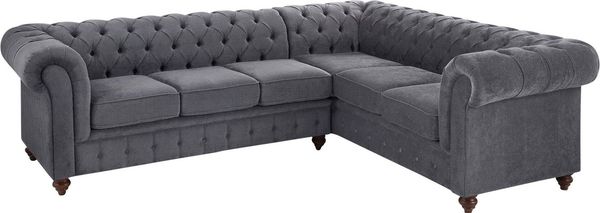 Home affaire Chesterfield-Sofa Chesterfield Ecksofa, auch in Leder L-Form, hochwertige Knopfheftung, langer Schenkel links oder rechts wählbar