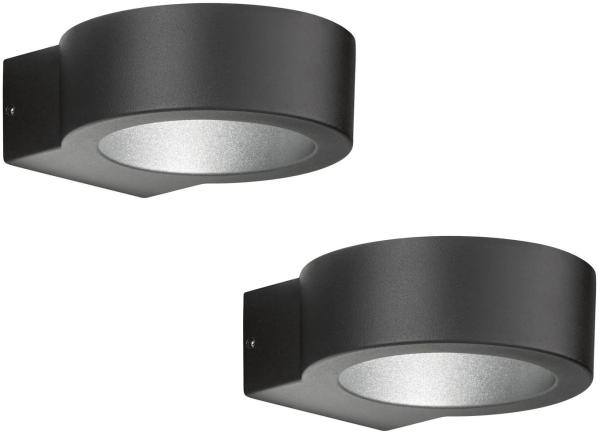 LED Außenwandleuchten 2er SET Schwarz mit Up and Down Licht - 15cm breit Bild 2