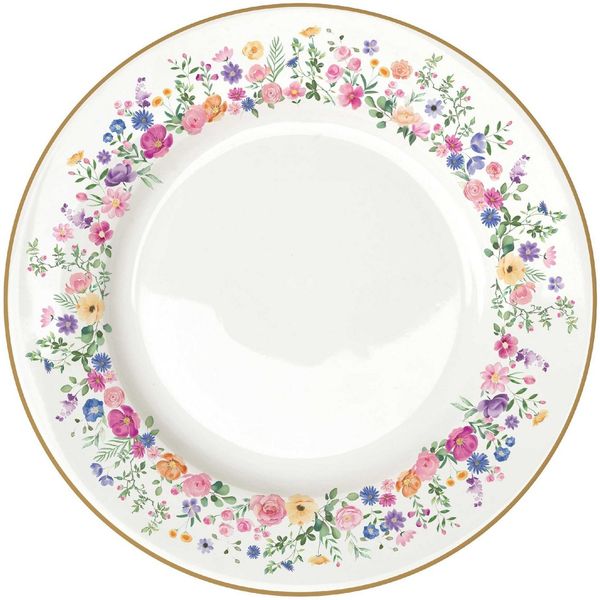 EasyLife Speiseteller Mon Amour, Spülmaschinengeeignet, Mehrfarbig, Herzen & Blumen, H: 2cm