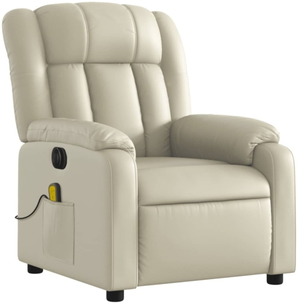 vidaXL Massagesessel Elektrisch Creme Kunstleder 3205258 Bild 4