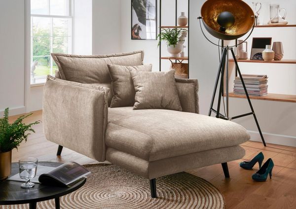 INOSIGN Loveseat Lazio, moderner Sessel mit einer bequemen Polsterung, 2 Stk. Zierkissen