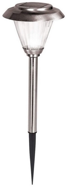 Duracell LED Solarleuchte 2er Set Solarlampe Solar-Leuchte Edelstahl Solarleuchte, LED, Neutralweiß, inklusive Erdspießen und austauschbaren Akkus Bild 2